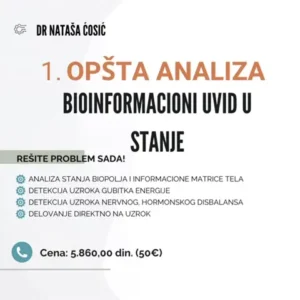 1. Opšta analiza – Bioinformacioni uvid u stanje